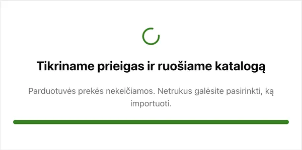 Tiekėjo katalogas nuskaitomas