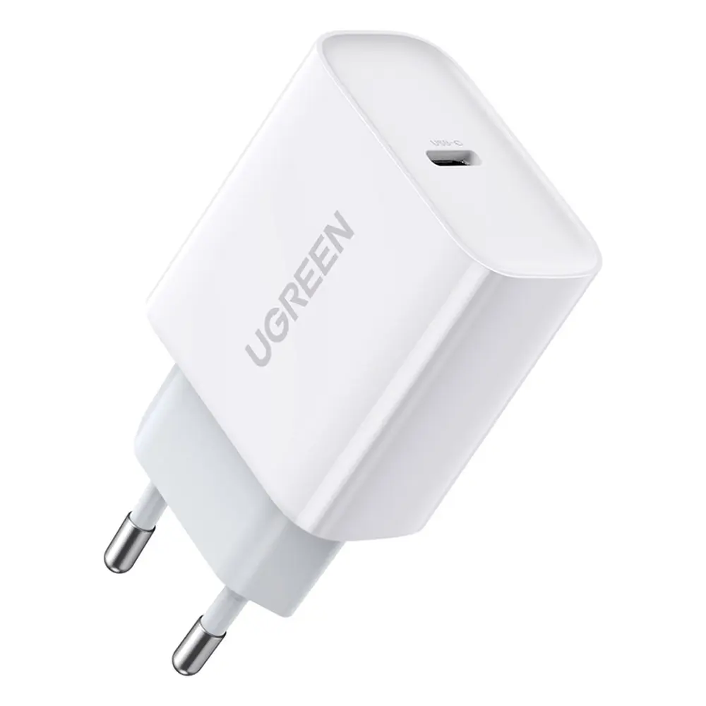Ugreen tinklo įkroviklis USB-C 20 W, PD 3.0, QC 4.0+, baltas